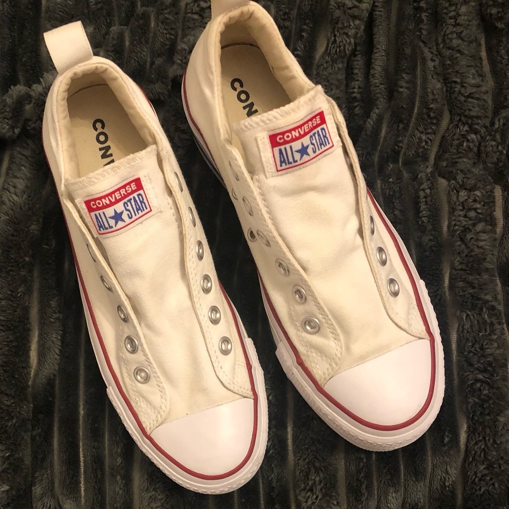 Converse Women's Cream Slip-On Sneakers